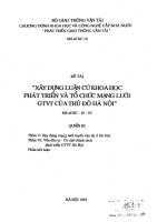 Xây dựng luận cứ khoa học phát triển và tổ chức mạng lưới GTVT của thủ đô Hà Nội (Quyển 3)