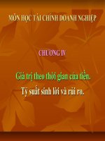 Chương 4 môn tài chính doanh nghiệp