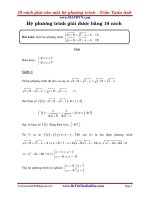 10 cách giải hệ phương trình