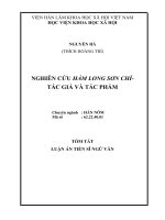 nghiên cứu hàm long sơn chí- tác giả và tác phẩm(tóm tắt)