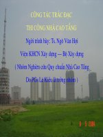 CÔNG TÁC TRẮC ĐẠC THI CÔNG NHÀ CAO TẦNG