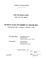 Cơ sở lý luận về nghiệp vụ thanh tra