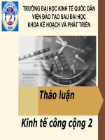 Thảo luận Kinh tế công cộng 2 Hãy chứng minh hai chương trình trợ cấp bằng tiền và trợ giá mang lại lợi ích cho người nhận như nhau thì chương trình trợ cấp bằng tiền sẽ ít tốn kém hơn