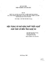 Hiện trạng và khả năng phát triển nghề khai thác cá biển tỉnh Nghệ An