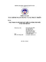 Thực trạng và Giải pháp phát triển thị trường trái phiếu ở Việt Nam hiện nay