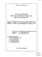 Nghiên cứu hoàn thiện thống kê dịch vụ nông, lâm nghiệp và thủy sản