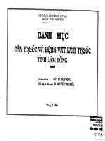 Cây thuốc và động vật làm thuốc tỉnh Lâm Đồng