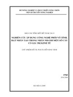 Nghiên cứu áp dụng công nghệ phôi vô tính, nhân hạt tạo trong nhân nhanh một số cây có giá trị kinh tế