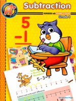 Substraction workbook for PreKFirst grade