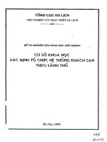 Cơ sở khoa học xác định tổ chức hệ thống khách sạn theo lãnh thổ