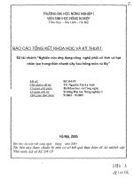 Nghiên cứu ứng dụng công nghệ phôi vô tính và hạt nhân tạo trong nhân nhanh cây hoa hồng môn và lily