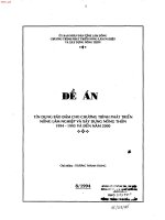 Tín dụng đảm bảo cho chương trình phát triển Nông Lâm Nghiệp và xây dựng nông thôn 1994, 1994 và đến năm 2000