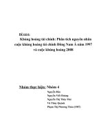 Khủng hoảng tài chính: Phân tích nguyên nhân cuộc khủng hoảng tài chính Đông Nam Á năm 1997 và cuộc khủng hoảng 2008