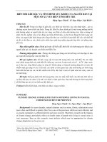 biến đổi khí hậu và tình hình sức khóe của người dân tại một số xã ven biển tỉnh bến tre