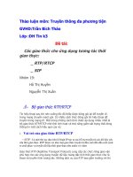 Các giao thức cho ứng dụng tương tác thời gian thực: RTPRTCPSIP