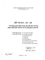 Hệ thống quan điểm trong việc đổi mới và hoàn thiện chính sách kinh tế và cơ chế quản lý kinh tế