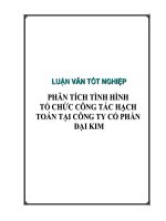 Kế toán chi phí sản xuất và giá thành sản phẩm tại công ty cổ phần Đại Kim