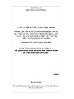 Nghiên cứu xây dựng quy trình phát hiện một số chất độc có khả năng gây nhiễm độc hàng loạt trong các mẫu môi trường trên các thiết bị phân tích tại phòng thí nghiệm