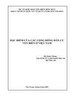 đặc điểm của các cộng đồng dân cư ven biển việt nam