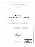 Kết cấu hạ tầng phục vụ sản xuất Nông Lâm Nghiệp và nông thôn tỉnh Lâm Đồng năm 1994 đến năm 2000