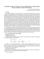 MÔ HÌNH 1D CHO LAN TRUYỀN CHẤT Ô NHIỄM HỮU CƠ TRÊN KÊNH SÔNG (SALBOD) VÀ MỘT SỐ ỨNG DỤNG