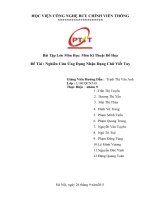 Nghiên cứu ứng dụng nhận dạng chữ viết tay