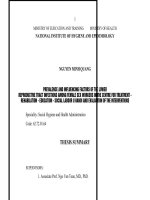 thực trạng mắc các bệnh nhiễm trùng đường sinh dục dưới ở phụ nữ bán dâm tại trung tâm chữa bệnh giáo dụclao động đánh giá hiệu quả can thiệp bản tóm tắt tiếng anh