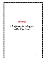 Lễ hội truyền thống ba miền Việt Nam