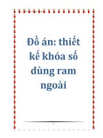 Đồ án   thiết kế khóa số dùng ram ngoài