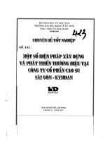 Một số biện pháp xây dựng phát triển thương hiệu tại công ty cổ phần cao su sài gòn kymdan