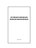 Phát triển kinh tế huyện bình xuyên tỉnh vĩnh phúc trong điều kiện hiện nay