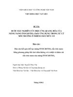 BƯỚC ĐẦU NGHIÊN CỨU HIỆU ỨNG QUANG HÓA CỦA MÀNG NANO ITO/CdS/TiO2 (ZnO) ỨNG DỤNG TRONG XỬ LÝ MÔI TRƯỜNG Ô NHIỄM CHẤT HỮU CƠ