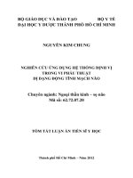 tóm tắt luận án tiên sĩ  nghiên cứu ứng dụng hệ thống định vị trong vi phẫu thuật dị dạng động tĩnh mạch não
