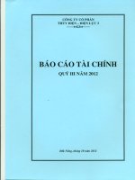 công ty cổ phần thủy điện điện lực 3 báo cáo tài chính quý 3 năm 2012