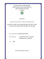 ứng dụng vào việc xây dựng phương pháp trả lời các truy vấn tiếng việt cho hệ thống tìm kiếm thư viện phim