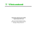 ngân hàng thương mại cổ phần ngoại thương việt nam báo cáo tài chính hợp nhất giữa niên độ cho giai đoạn từ 1 tháng 1 năm 2011 đến 31 tháng 3 năm 2011