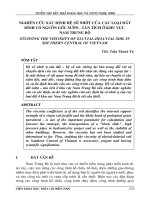 NGHIÊN CỨU XÁC ĐỊNH HỆ SỐ NHỚT CỦA CÁC LOẠI ĐẤT DÍNH CÓ NGUỒN GỐC SƯỜN  TÀN TÍCH Ở KHU VỰC  NAM TRUNG BỘ