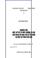 nghiên cứu một số yếu tố môi trường xã hội liên quan tới ung thư cổ tử cung tại một số tỉnh phía bắc  tóm tắt luận án