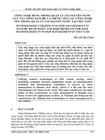 CÔNG NGHỆ DÙNG TRONG QUẢN LÝ TÀI NGUYÊN NƯỚC LƯU VỰC SÔNG DANUBE VÀ NHỮNG YÊU CẦU CÔNG NGHỆ NỀN TRONG QUẢN LÝ TÀI NGUYÊN NƯỚC TẠI VIỆT NAM