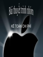 Luận văn kế toán bài thuyết trình nhóm slide đề tài kế toán chi phí