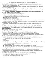 ĐỀ CƯƠNG ôn THI học kì II môn CÔNG NGHỆ