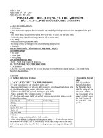 bai 1 giới thiệu các cấp độ tổ chức của sự sống