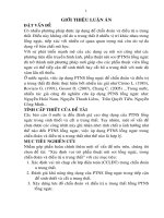 tóm tắt luận án xác định vai trò phẫu thuật nội soi lồng ngực, trong chẩn đoán và điều trị u trung thất