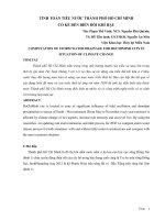 TÍNH TOÁN TIÊU NƯỚC THÀNH PHỐ HỒ CHÍ MINH CÓ KỂ ĐẾN BIẾN ĐỔI KHÍ HẬU