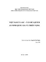 việt nam và asc – vấn đề lợi ích an ninh quốc gia và triển vọng