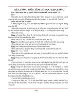đề cương môn tâm lý học đại cương