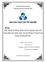 Xây dựng hệ thống giám sát tài nguyên trên nền tảng điện toán đám mây cho hệ thống Virtual Lab trong trường đại học