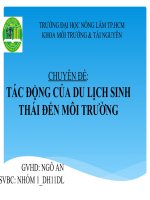 Chuyên đề tác động của du lịch sinh thái đến môi trường