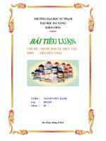 CHỦ ĐỀ : THUỐC BẢO VỆ THỰC VẬT MÔN : HÓA HỮU CƠ II