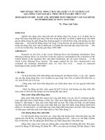 MỘT SỐ ĐẶC TRƯNG  DÒNG CHẢY MÙA KIỆT VÀ TỶ LỆ PHÂN LƯU QUA SÔNG VÀM NAO QUA  PHÂN TÍCH TÀI LIỆU THỦY VĂN